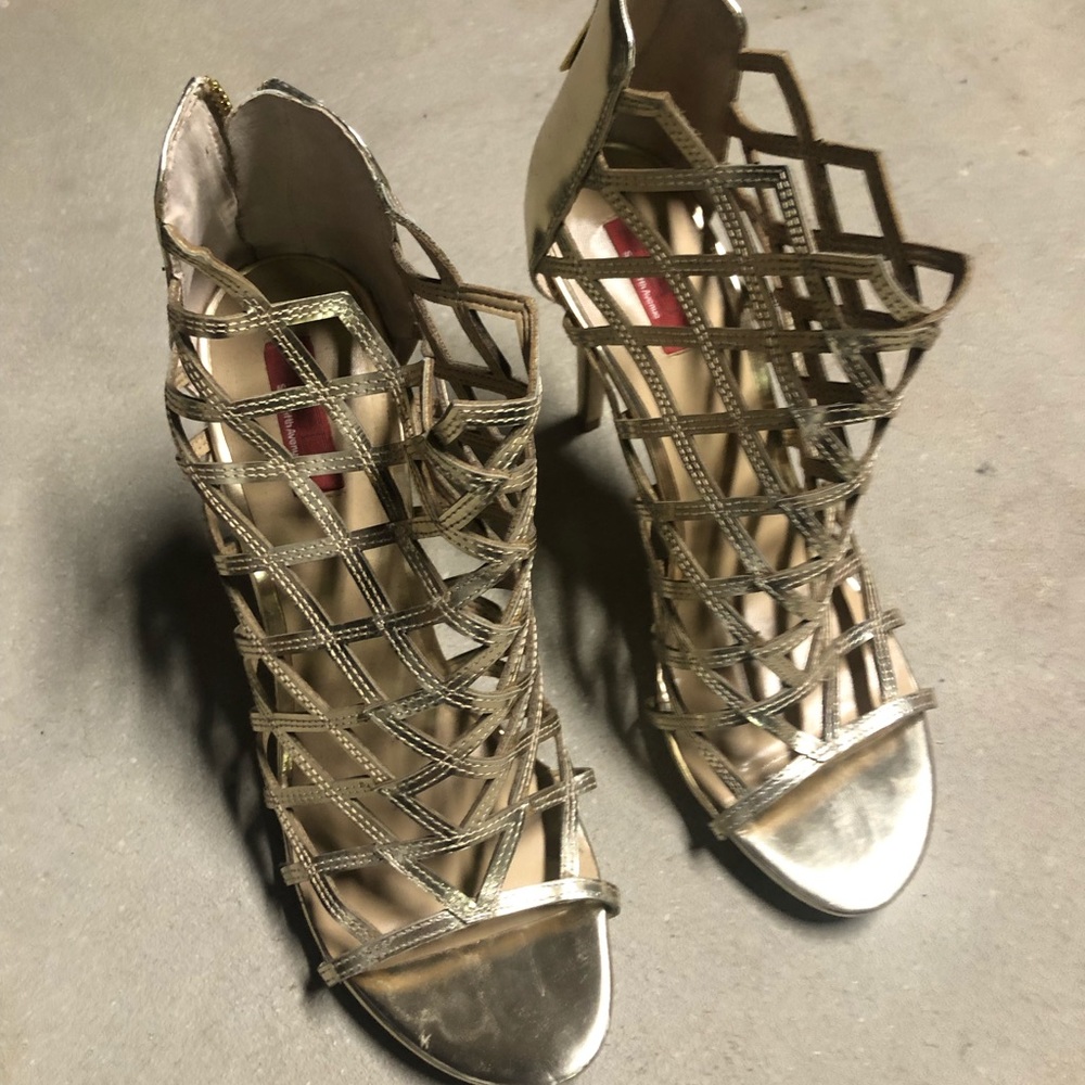 Gold Gladiator Heels
